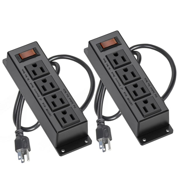 Regleta de toma de corriente ICEELEC para montaje en 4 tomas con interruptor