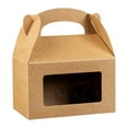 thumbnail image 4 of Bio Tek Kraft Paper Gable Box / Lunch Box - Greaseproof, with Window - 6" x 3 1/2" x 3 1/2" - 100 count box, 4 of 10