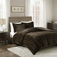 thumbnail image 1 of Duke Faux Fur Comforter Mini Set Chocolate King/Cal King, 1 of 10