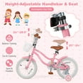 thumbnail image 5 of Costway 14" Kid's Bike with Removable Training Wheels & Basket for 3-5 Years Old Red, 5 of 9