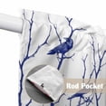 thumbnail image 4 of Navy Blue Branches Birds Swag Valances for Windows, Kitchen Window Curtains Over Sink, Abstract Forest Silhouettes Window Treatment Curtains for Living Room/Bedroom Curtains 2 Panel Sets 36"x45", 4 of 8