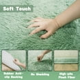 thumbnail image 5 of Socofuz Modern Fluffy Rugs, Sage-Green Durable Rectangular Cozy Carpet, 5x7ft, Fade Resistant, 5 of 7