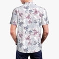 thumbnail image 4 of Daiia Lilies Flowers Pattern Men’s Polo Shirts,Solid Deck Shirt,Classic Fit, Breathable Cotton Polo for Casual and Sport Wear-3X-Large, 4 of 9