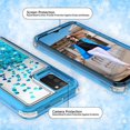 thumbnail image 3 of Galaxy A02s Case,Samsung A02s Case Liquid Glitter Waterfall Shock Proof Phone Case Cute Girls Women for Samsung Galaxy A02s Case - Teal, 3 of 7