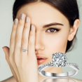 thumbnail image 2 of YUEHAO Rings Jewelry GoldSilver Ring 5 11 Wedding Rings White Rhinestone Women Size 925 Rings, 2 of 3