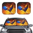 thumbnail image 2 of Fotbe Colorful Rooster Juego de 2 Piezas de Parasoles para Parabrisas | Bloqueador Solar para Auto | Accesorios Plegables para Protección Solar Interior-Small, 2 of 6