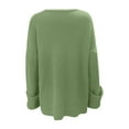 thumbnail image 7 of zaveiop Women's Oversized Sweaters Fuzzy Chunky Warm Pullover Sweater (Green, XL), 7 of 7
