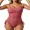A&Purple, variant on Charmo Ribbed One Piece Tummy Control Swimsuits Womens Tie Side Bathing Suits for Women Ladies Sexy Ruched Monokini Swimwear