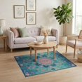 thumbnail image 3 of ODIKA 4'x6' Washable Area Rug Gradient Fish Ombre Scale Starfish Seashell Mermaid Flowing Dynamic for Home Office, Under Desk, Non-Slip Chair-Friendly, Flatwoven, 3 of 7