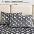 thumbnail image 2 of softan Flannel Sheets King 4-Piece Plush Fleece Sheet Bed Sets with 15" Deep Pocket Fitted Sheet, Flat Sheet and Pillowcase, Deer Print, 2 of 7
