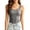 Gray, variant on Women's Built in Bra Pajama Tank Sleeveless Square Neck Layering Top Sleep Cami Lightweight Soft for Summer L