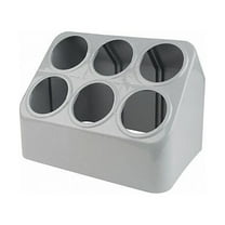 Vollrath Gray Silv-A-Tainer 6-Hole Plastic Silverware Container