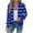 Blue, variant on Drses Women's Winter Fashion Casual Gradient Printed Pocket Zipper Long Sleeve Without Hat Casual Jacket