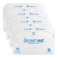 thumbnail image 1 of Discreet Seat DS-1000 - Fundas de asiento de inodoro de media pliegue, color blanco (4 unidades de 250), 1 of 7