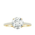 thumbnail image 4 of Rosec Jewels - Certified Lab Created Diamond Ring with Side Stones (EF-VS Quality) - Circle Engagement Ring 2 Carat - with Jewelry Box, 18K Yellow Gold, US 12.00, 4 of 8