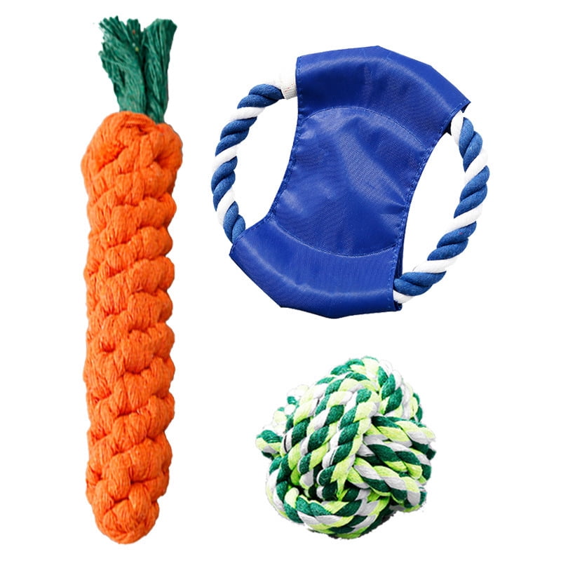 Rope toys, teeth cleaning, chewing, and rope tug of war dog toys designed specifically for small and medium-sized dog breeds, making them busy chewing toys