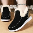 thumbnail image 4 of SACFOF Womens Winter Flat Fluffy Snow Boots,Warm Faux Fur Lining Anti-Slip Slip on Loafer Casual Outdoor Plush Short Booties, 4 of 6