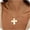 1, variant on 14K Gold Plated Chunky Cross Necklace for Women, Big Hammered Bold Cross Heart Pendant Statement Necklace with Adjustable Chain, Vintage Layered Gold Jewelry Gift
