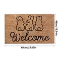 thumbnail image 3 of GUANGHONG Easter Line Bunny Floor Mat Velvet Happy Easter Velvet Bunny Welcome Floor Mat Holiday Floor Mat Fuzzy Abstract Area Rugs for Bedroom Living Room, 3 of 6