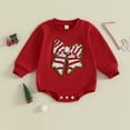 thumbnail image 5 of Gelikeya Christmas Baby Clothes for Boys Girls Long Sleeve Santa Reindeer Outfit Rompers Bodysuit Christmas Clothes (A09 Red, 12-18 Months), 5 of 8
