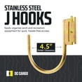 thumbnail image 2 of "2 J Hooks for E Track Systems, Large Steel JHook TieDown Accessories for Cargo Tie Down Systems in Trucks, Trailers, Vans, with E-track Spring Fitting Attachments, by DC Cargo Mall", 2 of 7