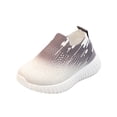 thumbnail image 2 of HTHLVMD Gradient Knit Slip On Sneakers, Lightweight Running Flats, Toddler Kid's Gradient Knit Slip On Sneakers Comfortable Lightweight Running Flats Casual Preschool Sports Trainers Shoes, Gray 4.5C, 2 of 9