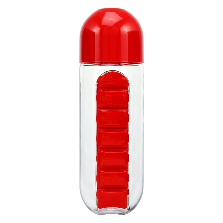 Pill Bottle / Water Bottle with Pill Box