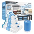 thumbnail image 1 of Bolsas de almacenamiento al vacío Cozy Essential con bomba eléctrica, paquete de 12, 1 of 7