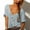 Blue, variant on Babysbule Womens Summer Tops Women Summer Fashion Loose V-Neck Solid Casual Short-Sleeve Tops