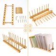 thumbnail image 3 of KUIZAP Plate Racks Wooden Solid Wood Bamboo Plate Racks Multipurpose Shelves Drainboard Kitchen Pot Lid Holder Dish Drain Dish Rack(23*12.5*10.5cm/9*4.9*4.1"(L*W*H)), 3 of 4