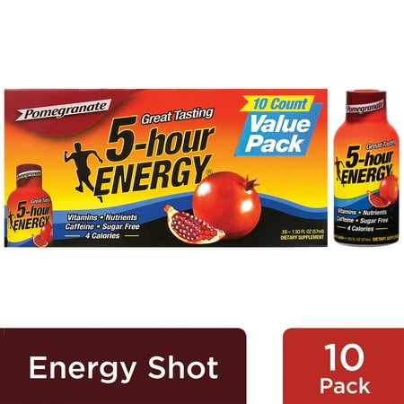 5-Hour Energy Shot, Pomegranate, 1.93 Fl Oz, 10 Ct