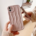thumbnail image 4 of for iPhone 11 Case 6.1 Inch Cute Water Ripple Pattern Phone Case Curly Wave Phone Case Wavy Edge Soft Silicone Case for Girls Boys Shockproof Bumper Protective Case, Pink, 4 of 10