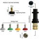 thumbnail image 2 of Adaptador para hidrolavadora, a conexión rápida de 1/4" para Karcher K2-K7, con 5 boquillas para hidrolavadora, varios grados, 2,5 GPM, 2 of 5