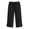 thumbnail image 5 of yillto Womens Capri Pants Elastic Waist Drawstring Loose Causal Pants Cropped Workout Pants with Pockets, 5 of 6
