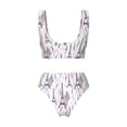thumbnail image 5 of Daiia Lavender Flowers Women's Bikini Set Two Piece Swimsuit High Waisted Bikini Adjustable Straps Bikini Perfect for Beach, Pool, and Summer Vacation-XX-Large, 5 of 9