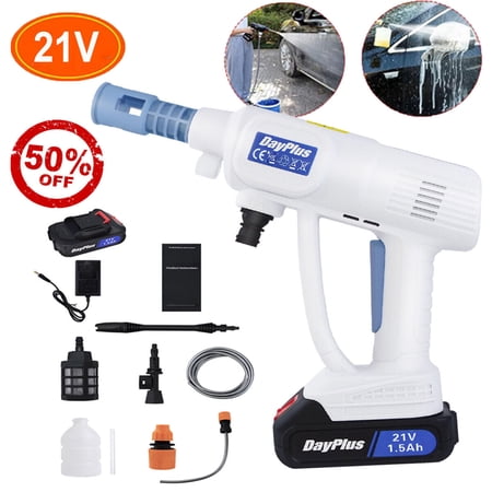 Dayplus Portable Cordless Electric High Pressure Water Spray Gun Car Washer Cleaner
