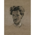 thumbnail image 2 of Anonymous 12x14 Black Ornate Wood Framed Double Matted Museum Art Print Titled: Portrait of a Young Man (C. 1865-1875), 2 of 5