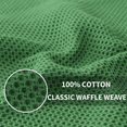 thumbnail image 3 of 100% Cotton Waffle-Weave Kitchen Dish Cloths, Ultra Soft Absorbent Quick Drying Dish Towels Green, 3 of 6