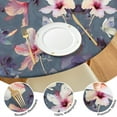 thumbnail image 4 of Garden-Inspired Floral Round Table Cover Elastic Edge Waterproof Tablecloth with Spring Floral Pattern, 4 of 5