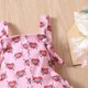 thumbnail image 5 of Ropa Para Bebés Y Niñas, Mono Para Niños Pequeños, Mono De Amor De San Valentín, Mono Con Tiras Y Estampado De Dibujos Animados, Pantalones Rosa Odeerbi  LM103-7257, 5 of 8