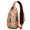 Orange-30, variant on Retro Artistic Sling Backpack Floral Bohemian Lightweight Bag for Outdoor Use