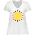 thumbnail image 3 of Inktastic Cute Sun Women's Plus Size V-Neck T-Shirt, 3 of 5