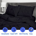 thumbnail image 3 of EASYCOT 800 TC Soft 100% Egyptian Cotton 1 Pieces Pinch Pleated Duvet Cover Black , Twin/Twin XL (68x90), 3 of 6