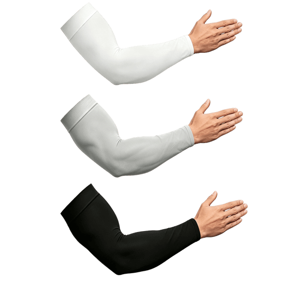 3 Pairs UV Sun Protection Arm Sleeves for Men & Women UPF 50 Cooling Sports Sleeve Tattoo Cover Up Outdoor Sun Sleeve for Basketball Football Golf