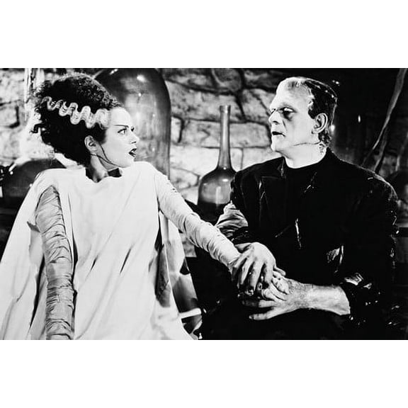 Boris Karloff Elsa Lanchester Bride Of Frankenstein 24x36 Poster