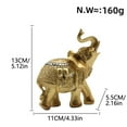 thumbnail image 3 of Dualoai Resin Ceramic Elephant Statue Animal Sculpture Decorative Figurine Ornament for Shelf Bedroom Desk Home Decoration with Nonslip Pads Collectible Figure Collection for Bookshelf Tabletop, 3 of 8