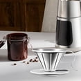 thumbnail image 2 of Coffee Dripper With Holder Coffee Strainer 304 Stainless Steel Coffee Filter Cup, 2 of 10