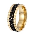 thumbnail image 1 of Anillo HUOGUO Fashion Sand Blast Spins, correa de acero inoxidable, 1 of 1