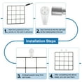 thumbnail image 7 of Uxcell 2 Pcs Wire Wall Grid Panel 8" x 8" Metal Photo Hanging Display Grid Shelf with Hook for Art Display Frame White, 7 of 7