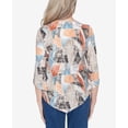 thumbnail image 5 of Alfred Dunner Womens  Stained Glass Sharkbite Top With Necklace, 5 of 6